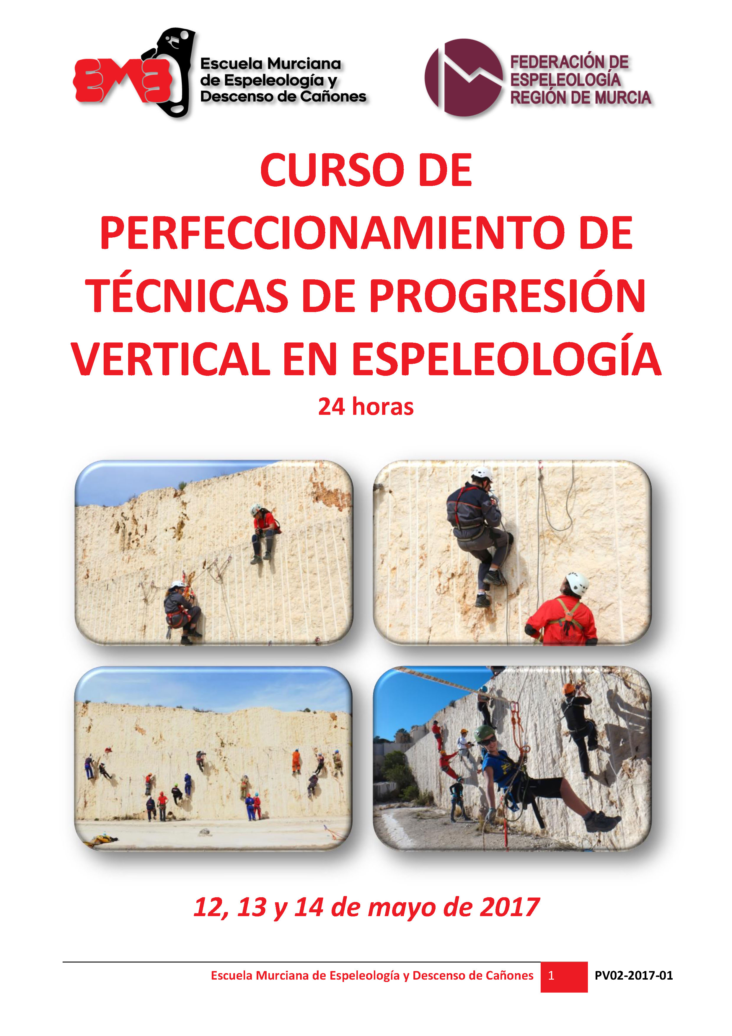 PV02 2017 01 Cartel Perfeccionamiento TPV Espeleolología